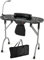 RELAX4LIFE Portable Manicure Nail Table, Mobile Folding Nail Technician Desk Workstation with Dust Collector, LED Lamp, Removable Wrist Cushion, Carry Bag, Professional Beauty Art Desk (Black)