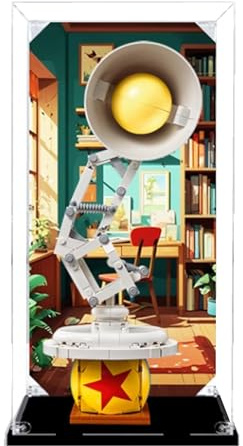 Acrylic Display Box for Lego 21357 Small Table lamp Model, Transparent Dustproof Display Box, Compatible with Lego 21357 Model (Model Not Included) (Style A 3mm)