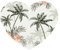Tropical Palm Trees Printing 10 Pcs Car Air Fresheners Cards For Scented Hanging Sheets For Bathroom With Rope