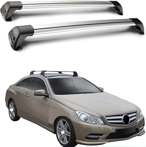 ZKNing Auto Dachgepäckträger Für Benz E-Class W213 C207 W212 W211 Dachträger Grundtäger Dachbalkens Dach Schiene Rack Riegel Kreuz Bars Abschließbar Aluminium Legierung GepackträGer