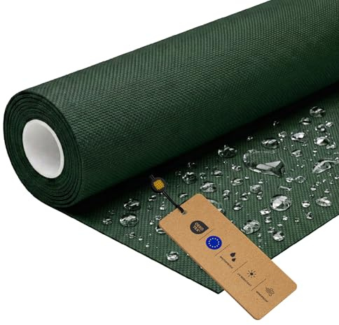 LOMIQ Polyesterstoff Wasserdicht, 100x150 cm, Grün, 366 g/m2, Meterware Stoff Outdoor, Reißfest & Pflegeleicht, Material für Markisenstoff, Segeltuch, Gartenmöbel, Zelte, Rucksäcke, Tierbetten
