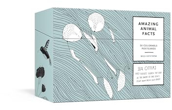 Amazing Animal Facts Postcards: 50 Colorable Postcards