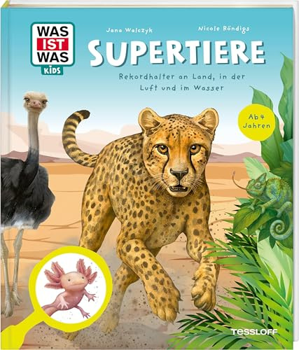 WAS IST WAS Kids Supertiere. Rekordhalter an Land, in der Luft und im Wasser | Illustriertes Sachbuch mit Klappen | Für Kinder ab 4 Jahren