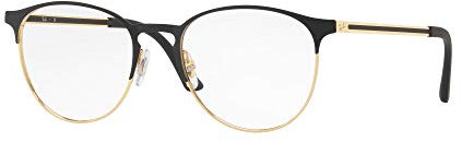 Ray-Ban Rayban Unisex-Erwachsene 0RX 6375 2890 51 Brillengestelle, Gold (Gold Top In Black)