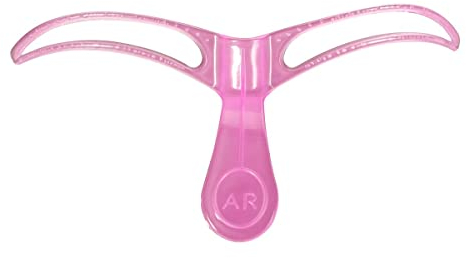 genialo Augenbrauen-Schablone, Augenbrauenschablone mit Griff, Augenbrauenformer, Make-Up, Zupfen, Damen, Make up Zubehör, Kunststoff, 12x6,5 cm, rosa
