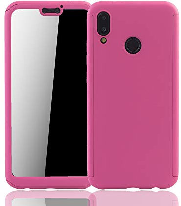 König Design Schutz-Case geeignet für Huawei P20 Lite Hülle mit Panzerglas | Sturzsichere Full Cover Handyhülle in Pink