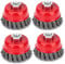4PCS Brosse Conique, Brosse Metallique Meuleuse Brosse Boisseau Torsadée Brosses de Ponçage pour Meuleuse d'angle Corrosion l’enlèvement de Peinture Ø 75mm, M14 Épaisseur de fil de 0,5mm