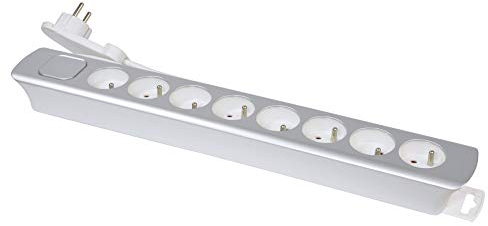 Multiprise 8 prises fiche plate