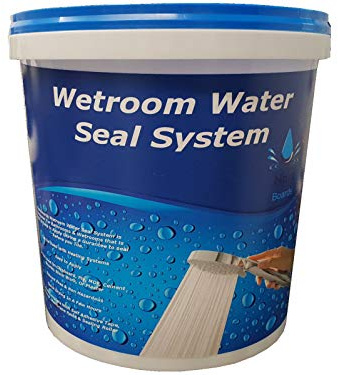 Nassboards Waterproof Tanking Kit System WSK for Wetrooms, Bathrooms, Kitchens and Waterproofing – Perfect for Wet Zones, Tiling Showers, Preventing Moisture (WSK Waterproof Membrane 10L Container)