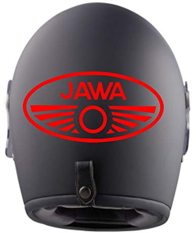 myrockshirt 2X Jawa Logo Helmaufkleber Aufkleber für Motorrad Bike Roller Mofa Sticker Decal Tuningaufkleber