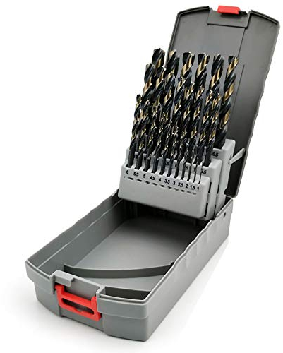 NORTOOLS Drill Bit Sets 25 PCS M2 Turbo Hss Drill Bits for Metal with Triangle Shank for Alloy Steel Copper 1.0-13mm