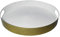 LaLe Living Tablett - Glam - aus Eisen in Weiß/Gold, Ø 31 cm als Tischdekoration oder Elegantes Serviertablett (Weiß/Gold)