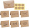 Dankeskarten, 108 Stücke Brown Kraftpapier Dankeskarten,Vintage Niedlichen Geschenkkarten mit Umschläge und Aufkleber für Hochzeit, Schulabschluss, Baby-Dusche, Jahrestag