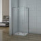 Box Doccia Angolare Porta Battente Più Parete Fissa Vetro 6 mm Temperato Anticalcare Trasparente Telaio Cromo Lucido 90x90x195 cm