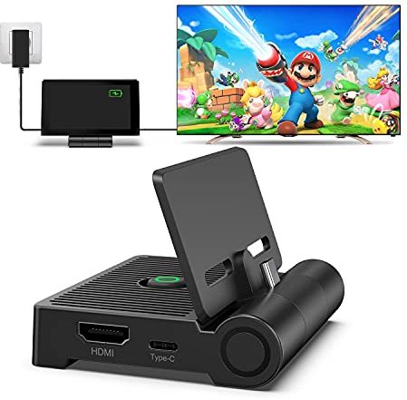 innoAura Switch TV Dock für NS Switch/Switch OLED, Switch Docking Station mit Faltbarem und Tragbarem Design, HDMI, Typ-C und USB 3.0 Grenzfläche
