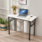 Panana 100cm Folding Computer Desk No-Assembly Study Desk Writing Table Office Home (White)