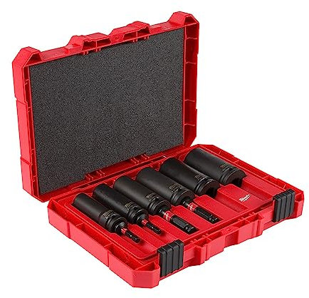 MIlwaukee SHOCKWAVE Impact Duty Lineman's 1/2 in. Drive 2-in-1 12-Point Socket Set (10-Piece)