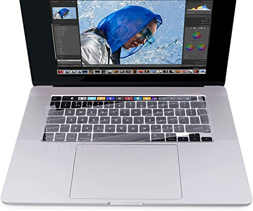 Clear Ultra Thin Keyboard Cover for MacBook Pro 13 inch M2 M1 2023 2022 2021 2020 A2338 A2289 A2251 Touch Bar, Transparent Keyboard Cover for MacBook Pro 16 inch 2020 2019 A2141