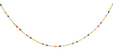 SINGULARU - Collier Dots Colors Enamel. Chaîne avec Perles Colorées. Argent Sterling 925 avec Finition Plaqué Or 18Kt. Longueur 35 cm + Extension 5 cm. Bijoux pour Femme