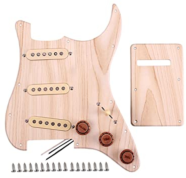Vorverdrahtetes Schlagbrett Vorverdrahtetes SSS-Ahornholz-Schlagbrett Alnico V-Tonabnehmer Für Strat-Gitarren Prewired Pickup Pickguard
