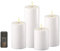 ReWu Deluxe Homeart LED Kerzen Geschenkbox Set mit Fernbedienung und Timerfunktion in Weiß