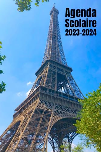 Agenda scolaire 2023 2024 Paris: Organisateur Scolaire , Cahier de texte , Primaire, Collège, Lycée pour Fille et Garçon , A5