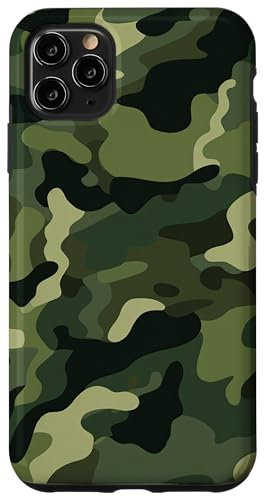 Hülle für iPhone 11 Pro Max Militär Camouflage Tarnmuster Grünes Camo Muster