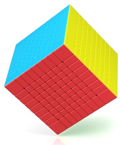 ROXENDA Speed Zauberwürfel Würfel Stickerless - Professional & Solides & Langlebiges, Dreht Sich Schneller als das Original (9x9x9)