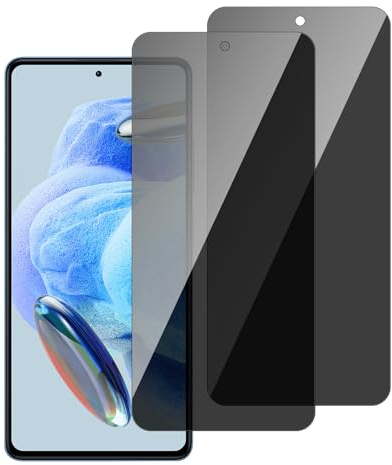 chejuza Privacy Screen Protector for Xiaomi Redmi Note 12 Pro 4g/5g /Note 12 Pro+ 5g, 9H Hardness, Full Coverage Anti Spy Tempered Glass, HD Screen Protector