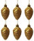 YYCRAFT Glitzernde Tannenzapfenornamente, hängende Tannenzapfen, 7,6 cm für Weihnachtsbaumdekoration, hängende Tannenzapfenform, Weihnachtsdekoration, 10 Stück, Gold