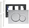 Dual-Flush Actuator Plate Compatible with Geberit 115.770.21.5 Actuator Plate - for Concealed Tanks, 2x6 and 2x4 Installations (Polished Chrome)