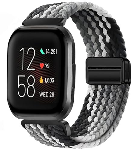 Issinlky cinturino in nylon intrecciato per Fitbit Versa 2/Fitbit Versa/Lite Smartwatch, Cinturino elastico per Donne Uomini
