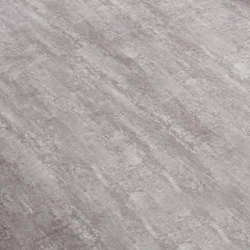 NEU.HOLZ Set 40 Piastrelle di Pavimento SPC a Incastro Click Lastre da 61x31,5 cm Copertura cca. 7,442 m² Mattonelle Pavimentazione Interni Casa Ufficio - Grigio Pietra