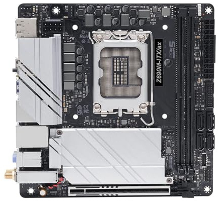 motherboards Fit For ASRock Z690M-ITX/AX Motherboard Mini-ITX Intel Z690 Chipset LGA1700 DDR4 64GB SATA3 HDMI DP WIFI For 12/13/14th Gen Core