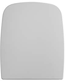 Gala Street Square - Tapa y Asiento Fijo para Inodoro, Inclye Kit de Fijación y Bisagras de Acero Inoxidable, Color Blanco, Medidas 37.5 x 4.7 x 45.5 cm - Modelo G5132201