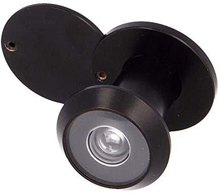 Amig - Türspion | Super-Winkellinse | für Eingangstüren innen und draußen | Mattschwarz Farbe | Stahl | Maße: Durchmesser 14 mm | Türstärke 25-42 mm