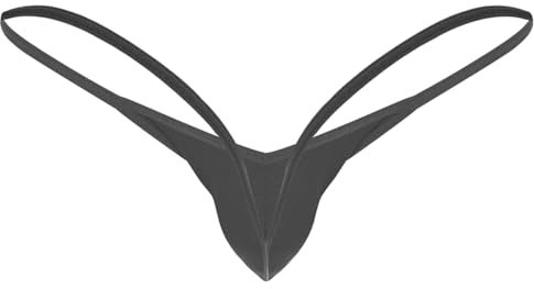 IEFIEL Jockstrap Homme sous-vêtements T-Back Triangle Ficelle Slips Caleçon Uni Respirantes Strings Tanga Bikini Bulge Poche Underwear M-2XL Noir XL