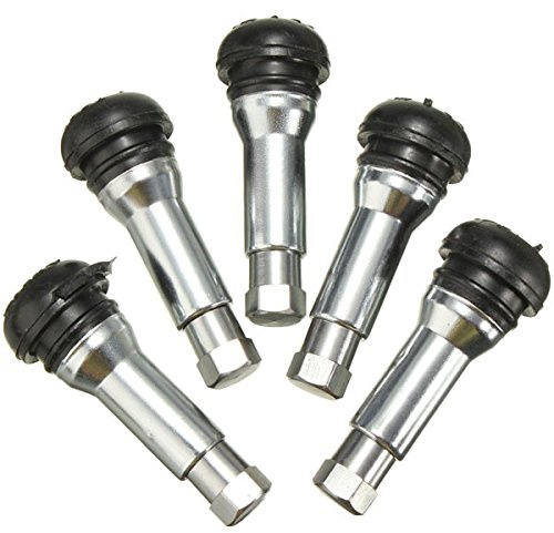 Viviance 5Pcs Car Alloy Copper Tubeless Rubber Wheel Tyre Valve Stem Dust Cap Cover