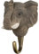 WILDLIFEGARDEN Wildlife Garden WG4533 Haken Elefant - Handgeschnitzter Tierhaken aus Holz und Metall - Sammlung Afrikanischer Tiere
