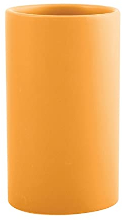 Spirella Zahnputzbecher Zahnbürstenhalter Keramik Tube 7x11,5 cm Gelb Matt, Yellow