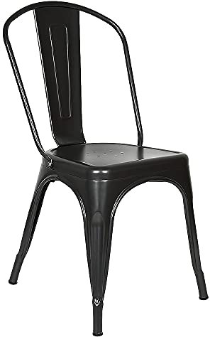 homewell Retro-Stühle aus Metall im Industriestil, geeignet für Balkonstühle drinnen und draußen, Gartenstühle