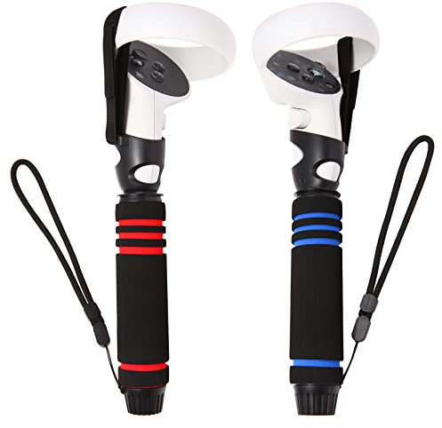 VR Beat Saber Handles,Upgraded VR Dual Handles Extension Grips and Long Stick Handle for Meta/Oculus Quest 2 Controller Playing BeatSaber Games and VR Game