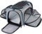 MIZAZBOX Erweiterbare Haustier-Tragetasche, von Fluggesellschaften zugelassene Haustier-Rucksack-Tragetasche für Hunde, Katzen, Welpen, Kätzchen, reisefreundlich mit bequemem Fleece-Bett