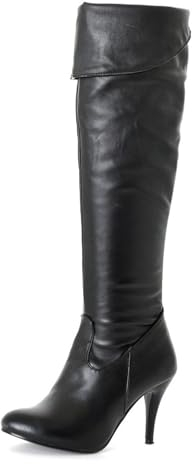tinbarry Stivali Alti Da Donna Tacchi Alti Stivali Sopra Il Ginocchio Stivali Lunghi Con Zip Stivali Alti Al Ginocchio Stivali Invernali Stivali In Pelle Scamosciata In Pelle PU Stivali Classici