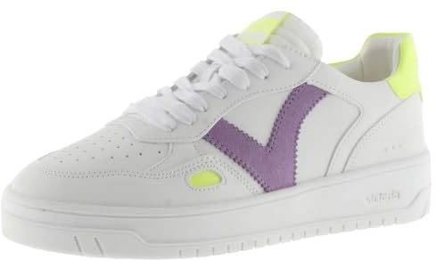 victoria Low-Top Seúl Leder-Effekt & Kontrast-Fluor-Teile 1257121 für Damen Amarillo 40