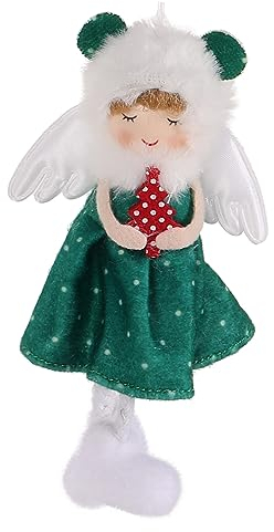 Ciieeo Weihnachtsbaumanhänger Weihnachtsveranda-plüschpuppe Engel-anhänger Festliche Fensterdekoration Elfenpuppe Weihnachtsbaum Hängende Puppenverzierung Feenengel Stoff Mädchen Zubehör