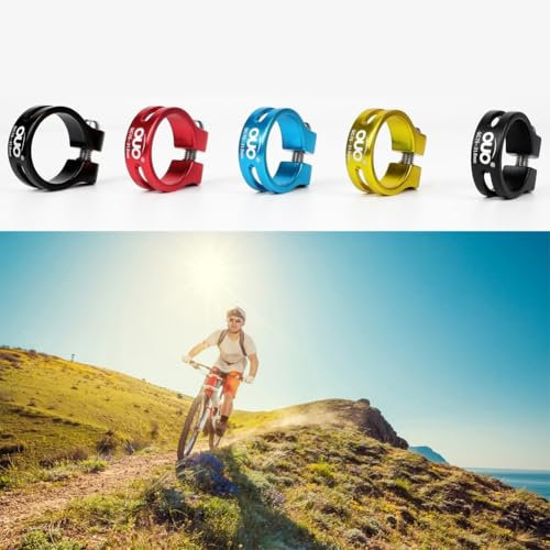 Collier de serrage ultra léger pour tube de selle de vélo, alliage d'aluminium, 28 6/31 8/34 9 mm, plusieurs couleurs disponibles (34,9 mm, noir)
