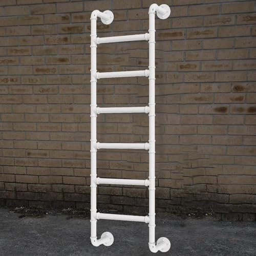 Schmiedeeiserne Wandleiter für Hochbett, 5 und 8 Stufen, universelle Doppelleiter für Wohnwagen, 150 kg Tragkraft (238,8 cm)