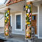 Ostern Türbanner Set, 30x180cm, Hasen und Eier Design Frühling Urlaub Deko Hängetafeln 2 Stück
