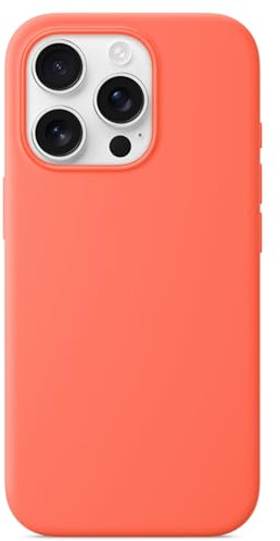 Silicone Case Compatible with Apple iPhone 16 Pro Silicone Case with Magsafe and Camera Control，Soft Slim Back Phone Protection Cover for Women Men (Tangerine)